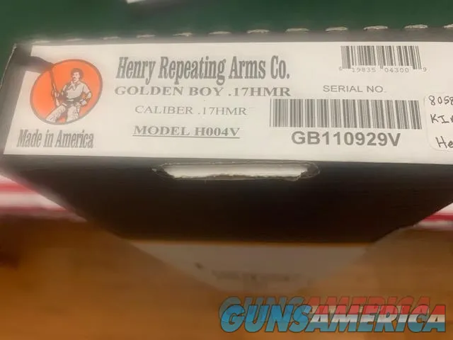 Henry Golden Boy 17 HMR New In Box  Img-5