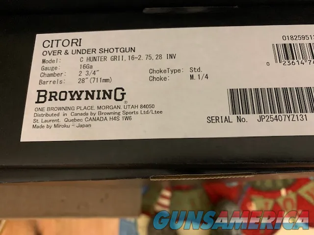 Browning Citori Hunter 16 Gauge Grade 2 Img-5