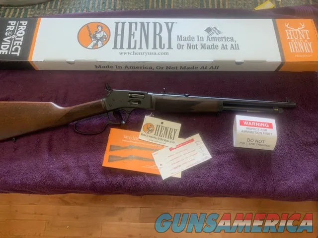 Henry Big Boy Steel Carbine Side Gate 44 Magnum Large Loop  Img-1
