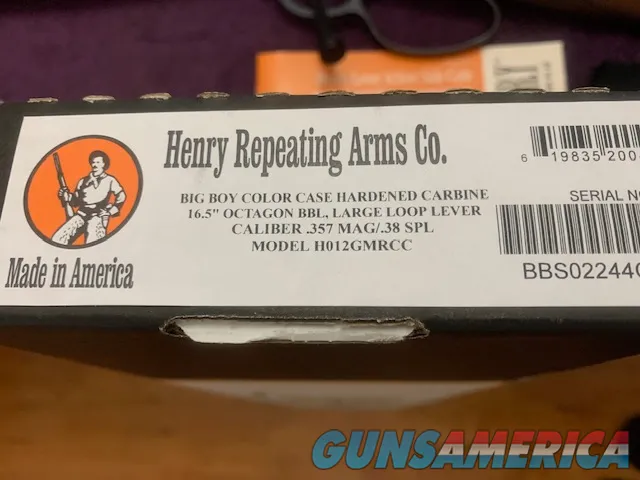 Henry Big Boy 357 Mag 38 SPL Case Hardened Carbine  Img-5