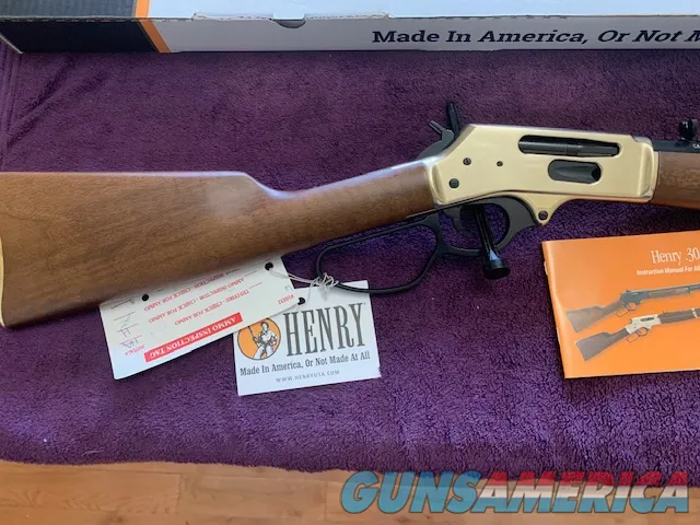 Henry Brass Lever Action 30-30 Large Loop, Side Gate  Img-2