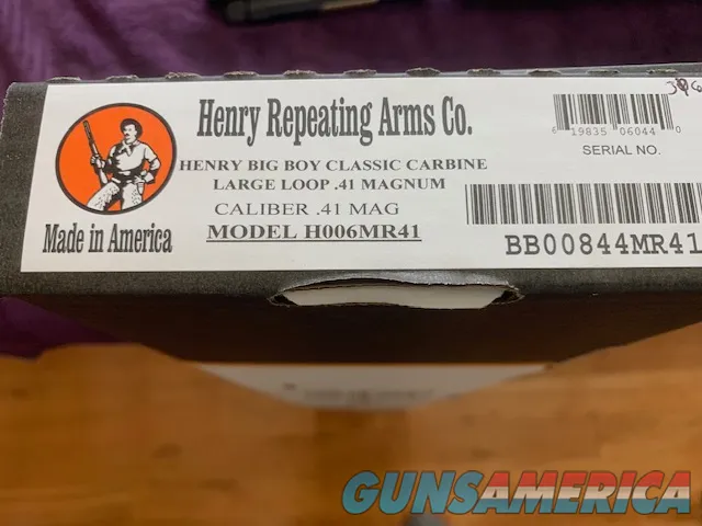 Henry Big Boy Classic 41 Magnum Carbine Large Loop  Img-5