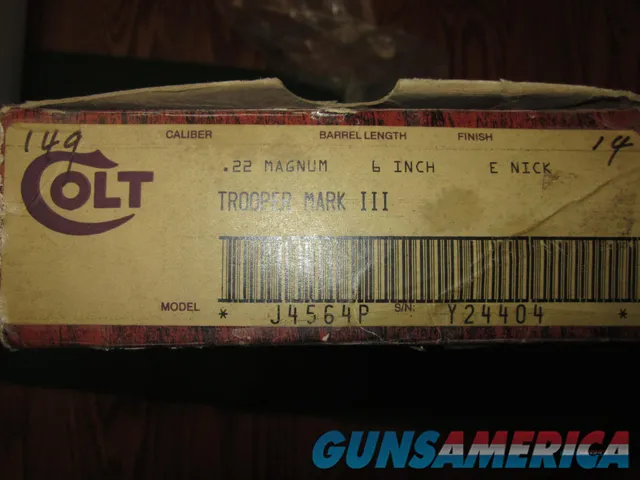 Colt Trooper MKII 22 Mag E Nickel Img-5