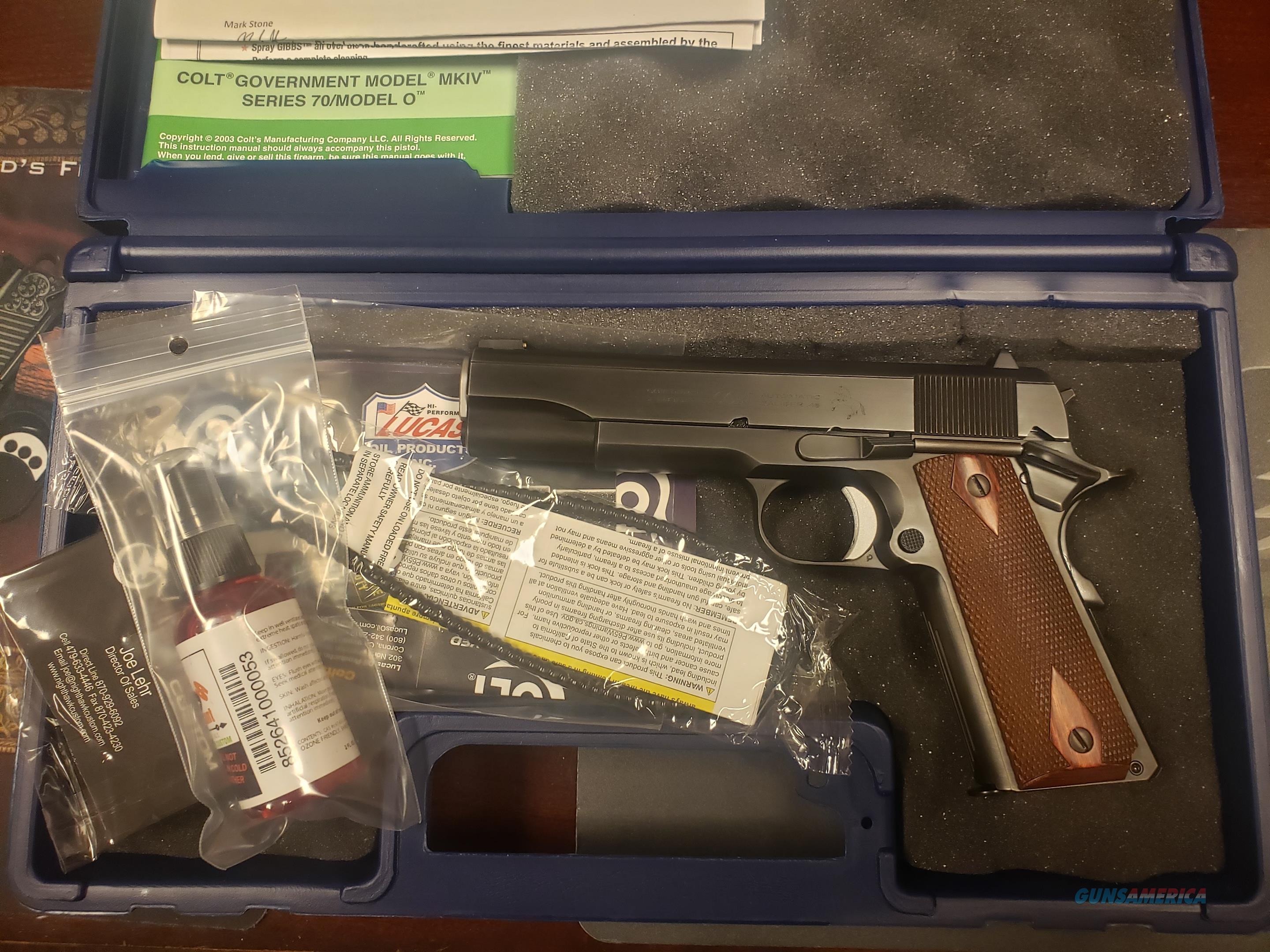 Nighthawk Colt Series 70 1911 .45AC... for sale at