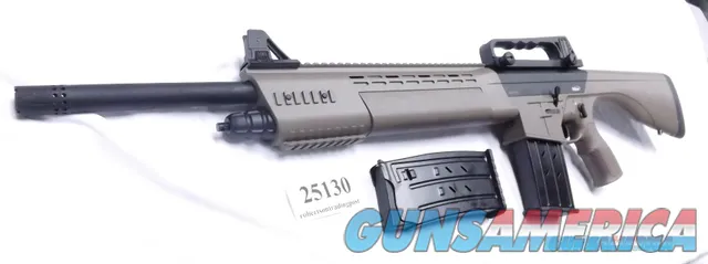 Tristar KRX 12 Ga AR15 type Tactical Shotgun 25130 Rail + Ghost Ring 2 Mags FDE