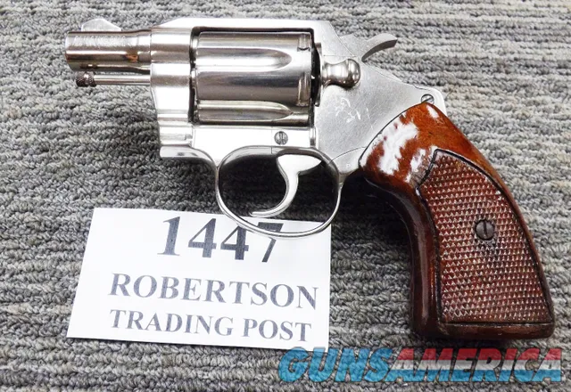 Colt .38 Spl Detective Special 2” Nickel Wood Grips 1969 C&R CA OK Revolver 