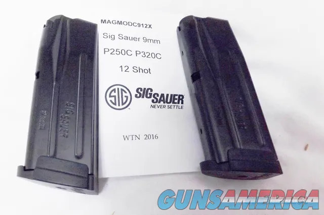 2 Sig Sauer Factory P250C P320C 9mm Compact Magazines MAGMODC912 $29.50 ea & Free Ship