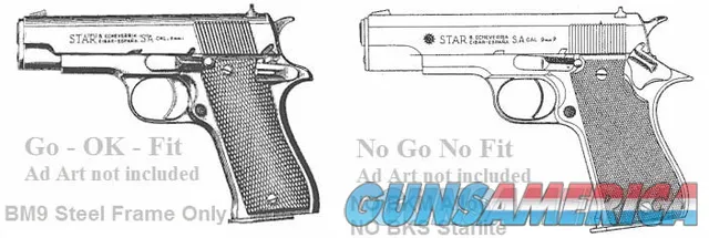 Grips for Star Model BM9 Pistols Hard Black Polymer New Replacement GRBM9  No BKS No BKM