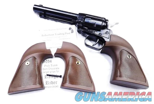 Oversized Target Grips Rough Rider Revolvers Chocolate Polymer Virginian Colt Scout