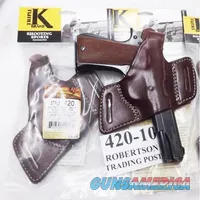 Triple K Leather Holster Secret Agent 420-10 Colt 1911 Government Hi Power Star B Taurus PT92 99 58 Kahr Hammer Down Carry Thumb Break Right Hand Brown Walnut Oil CZ75 Hammer Back 3 ship Free!