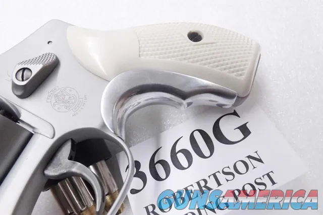 S&W J Frame Imitation Gray Bone Ivory Revolver Grips for Smith & Wesson models 36 60 642 GR3660G Smith & Wesson Checkered Surface Magna Small Type with Screw Img-12