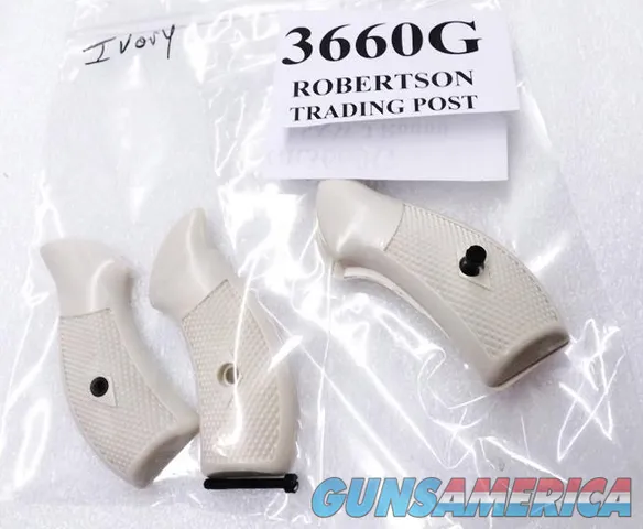 S&W J Frame Imitation Gray Bone Ivory Revolver Grips for Smith & Wesson models 36 60 642 GR3660G Smith & Wesson Checkered Surface Magna Small Type with Screw Img-19