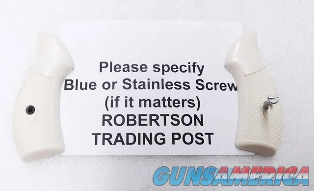 S&W J Frame Imitation Gray Bone Ivory Revolver Grips for Smith & Wesson models 36 60 642 GR3660G Smith & Wesson Checkered Surface Magna Small Type with Screw Img-20