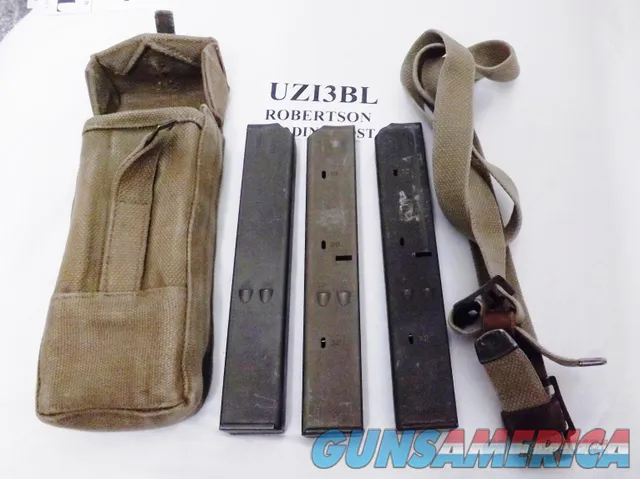 3 Uzi Factory 32 Rd 9mm Magazines Israeli OD Bandolier Pre-Ban $39 ea Free Ship  Parkerized fit IMI Any Uzi Pistol or Rifle
