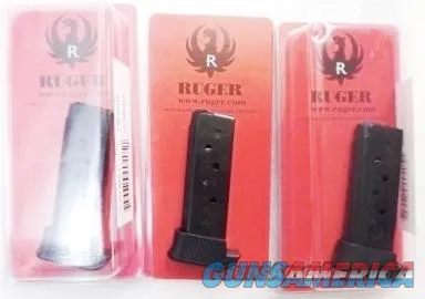 Ruger .380 LCP Factory 6 Shot Magazines NIB 2 Floorplates Each Finger Rest Flat Plate 