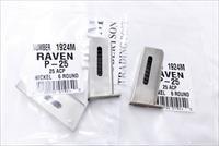 Magazine for Raven .25 ACP Model P25 and MP-25 Nickel plated Steel 6 Shot Triple K New USA MP25 Automatic P-25 
