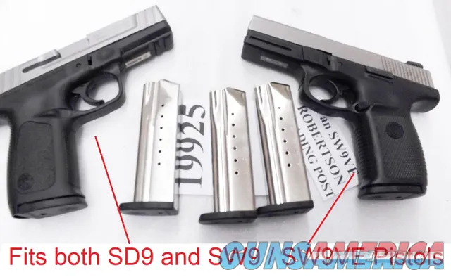 3 S&W 9mm SD9 Magazine also fits SW9VE SW9F 16 shot Smith & Wesson 19925 $33 ea Free Ship