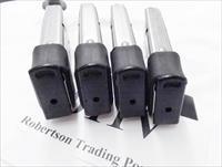 Kel-Tec P40 Extended Mec-Gar 11 Shot Magazines .40 S&W Stainless with Black Poly Adapter VG Smith & Wesson Stainless free Flat Blue Floorplate Must be fitted