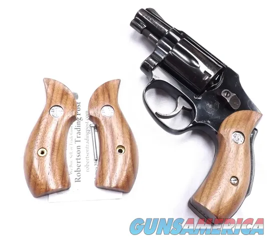 Herretts Walnut Grips for Smith & Wesson 40 42 Centennial Revolvers High Horn Img-1