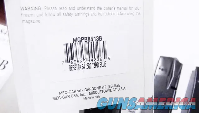 3 Beretta model 84 Cheetah .380 ACP Browning BDA Mec-Gar 13 Shot Magazines $26 each & Free Shipping Blue Steel JM80396HC type MGPB8413B 
