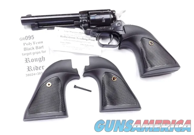 Oversized Target Grips Rough Rider Revolvers Black Polymer Virginian Colt Scout