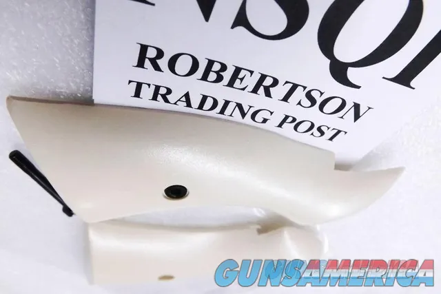 S&W N Frame Square Butt Imitation Ivory Revolver Grips for Smith & Wesson models 27 28 29 GRNSQI Smith & Wesson Smooth Magna Small Type with Screw & Escutcheon