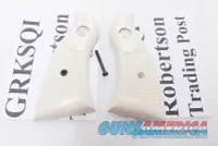 Magna Service Imitation Ivory Poly Grips fit S&W K L Frame Square 10 15 19 64 OK with T Grip Adapters