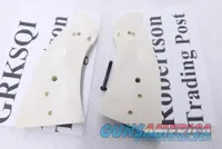 Magna Service Imitation Ivory Poly Grips fit S&W K L Frame Square 10 15 19 64 OK with T Grip Adapters