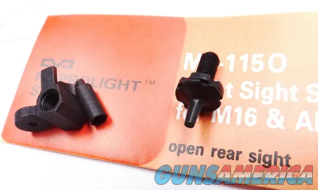 Non-Luminous Very Old Stock 1990s Mepro Light ML1150 Sights for AR15 A2 Rifles Unissued Steel