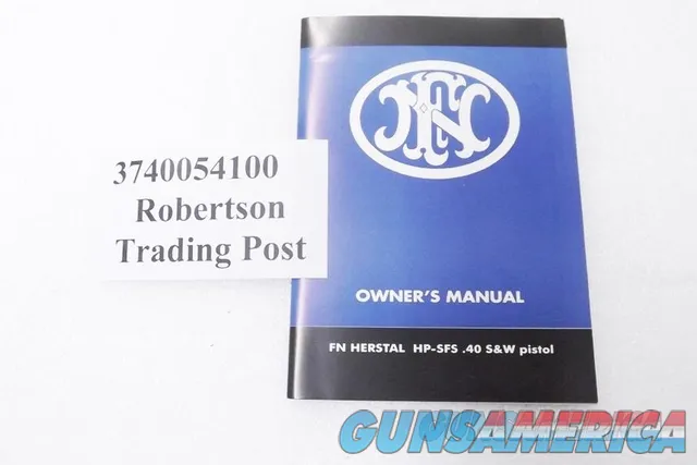 FNH 2002 Instruction Manual Browning 1935 Hi-Power .40 S&W Cal but OK for 9mm 3740054100 New Condition Fabrique Nationale Herstal Belgium Virginia