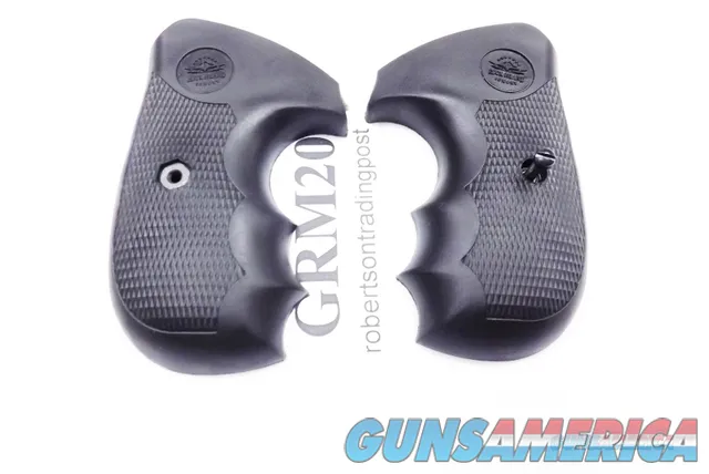 Rock Island factory Grips for Armscor model 200 and 208 Revolvers Black Rubber Combat type with screw & logos