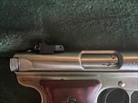 Ruger Stainless MKII Target 22 Cal Pistol 5  BBl Grips have been replaced with Laminated Target Grip Like new Excellent condition Img-4