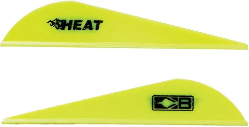 Bohning BOHNING HEAT VANE 2.5" SOLID NEON YELLOW 36PK