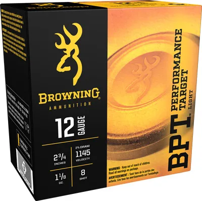 Browning Ammo BROWNING AMMO BPT TARGET 12GA. 2.75" 1145FPS. 1-1/8OZ. #8 25P