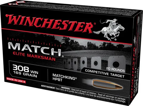 Winchester Repeating Arms WIN AMMO MATCH ELITE .308 WIN 169GR. MARKSMAN HPBT 20-PK