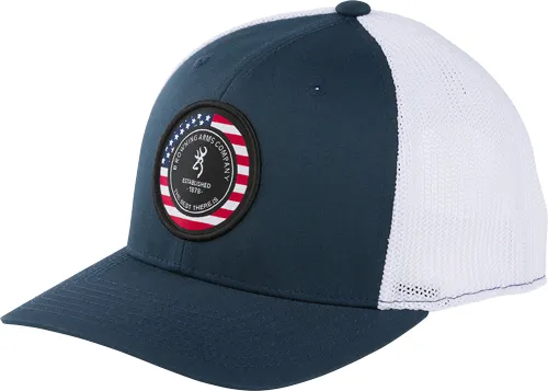 Browning BROWNING CAP FREEDOM 110 MESH BACK CIRCLE PATCH NAVY/WHITE*