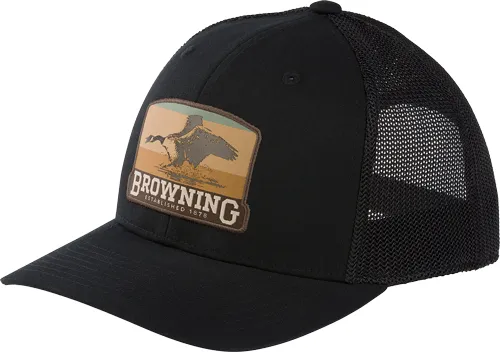 Browning BROWNING CAP SOUTH PASS 110 MESH BACK SILICONE PATCH BLK*