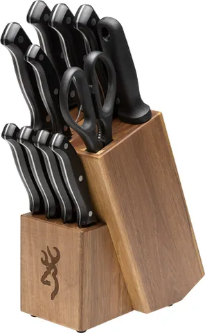 Browning BROWNING KNIFE KITCHEN SET W/ BUTCHER BLOCK*