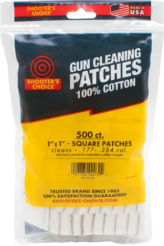 Shooters Choice SHOOTERS CHOICE 1" SQUARE CLEANING PATCHES 500 PACK