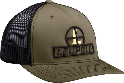 Leupold LEUPOLD HAT TRUCKER "RETICLE" MESH LODEN/BLACK OS