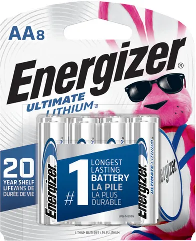 Rayovac ENERGIZER ULTIMATE LITHIUM BATTERIES AA 8-PACK