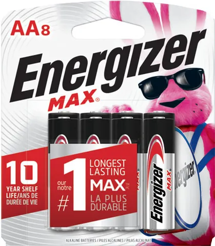 Rayovac ENERGIZER MAX BATTERRIES AA 8-PACK