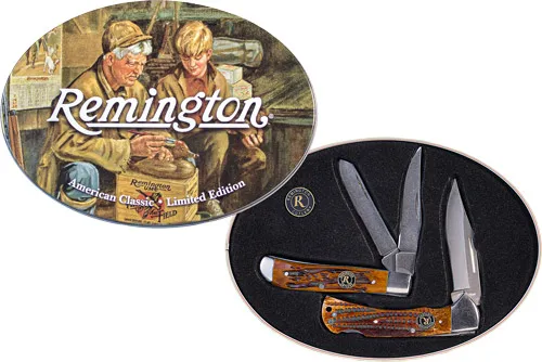 Remington Cutlery REMINGTON AMERICAN CLASSIC 2-KNIFE SET W/TIN