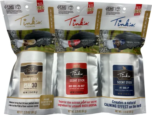 Tinks TINKS DEER LURE SCENT STICKS 3PC. VALUE PACK ALL SEASON