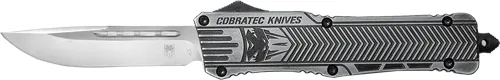 CobraTec Knives COBRATEC MEDIUM CTK1 OTF STONEWASH 3" DAGGER NON SRRTD