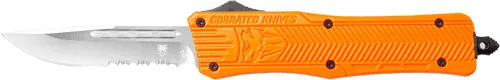 CobraTec Knives COBRATEC MEDIUM CTK1 OTF HUNTER ORANGE 3" DROP SERRATED