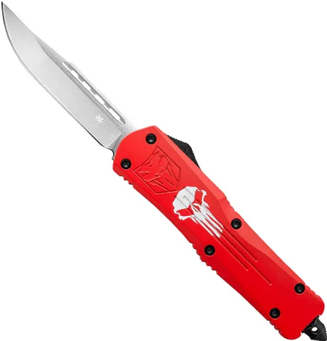 CobraTec Knives COBRATEC LARGE FS3 OTF RED PUNISHER 3.5" D2 STEEL DRP PNT