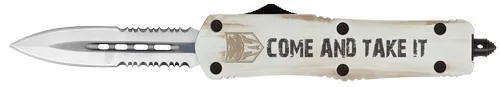 CobraTec Knives COBRATEC MEDIUM FS3 OTF COME AND TAKE IT 3" DROP PNT SRRTD