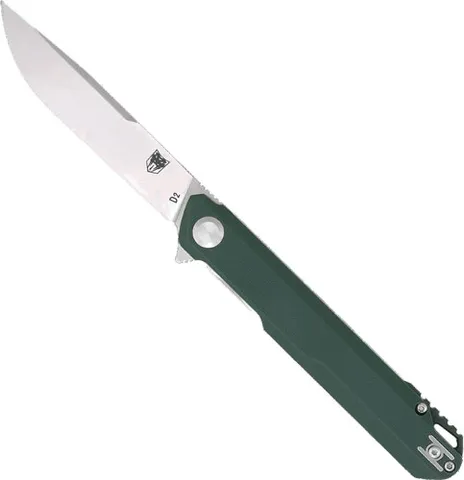 CobraTec Knives COBRATEC MONARCH 3.5" FOLDER GREEN D2 STEEL W/CLIP
