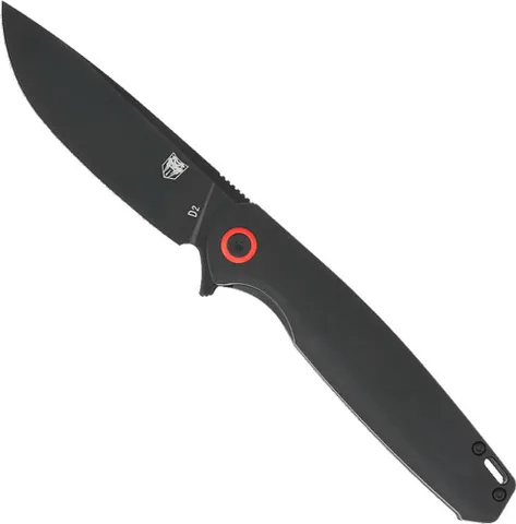 CobraTec Knives COBRATEC RATH 3.5" FOLDER BLACK D2 BLACK BLADE